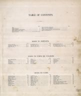 Table of Contents, Cecil County 1877